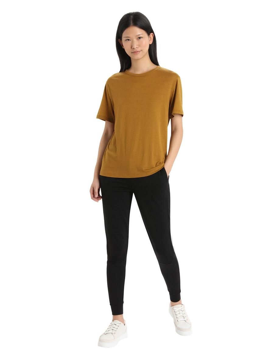 Women's Icebreaker Merino Granary Short Sleeve T Shirts Clove | CA 1366WNBY